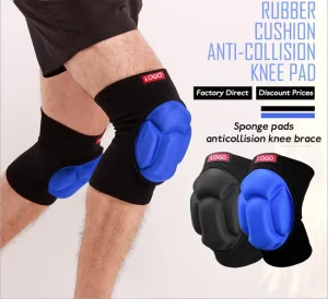 Custom Logo Volleyball Knitted Thick Sponge Comprehensive Protection Anti Collision Protector Non slip Wrestling Dance Knee Pad