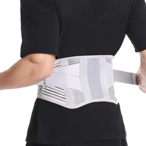 Custom Medical Lumbar Spine 4 Steel Strips Adjustable Working Waist Brace Belt Orthopedic Lower Back Support For Pain Relief