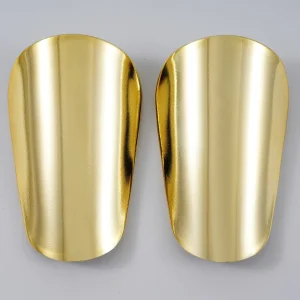 Custom Mini Electroplated Gold Silver Soccer Shin Guards Pads Portable Durable Eco-Friendly ABS Comfortable Anti-Slip Insert