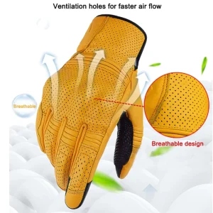 Custom Motorcycle Leather Gloves Touch Screen Non Slip Wear resistant Gloves Motocross Motorbike Racing Gloves