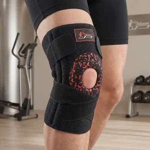 Custom Neoprene Breathable Compression Knee Brace Sleeve for Crawling Sports with Side Support