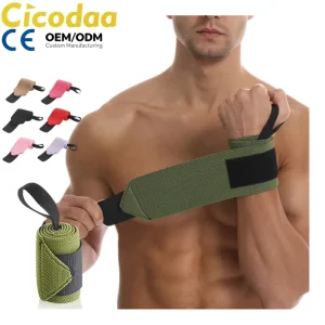 Custom Neoprene Wrist Wraps Anti-slip Support Straps Prevent Sprains Bench Press Pull Up Fitness Unisex One Size