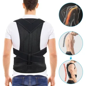Custom New OEM Posture Support Corset Black Adjustable Back Corrector Customize Back Support Belt Posture Protector