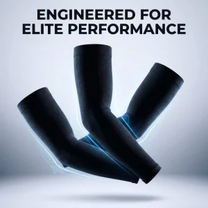 Custom Nylon Spandex Sports Compression Sleeves Zonal Tension Arm Guard for Gymnastics Wrestling Workout Gear