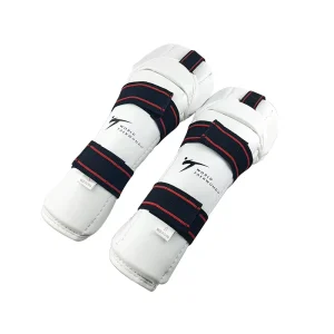 Custom PU Surface Taekwondo Arm Guard with Elbow Martial Arts WTF Kids Adults Training Protective Gear