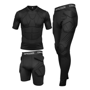 Custom Padded Goalkeeper Jersey Set Compression Padded Shirts Tanks Tights and Shorts for Youth Adult Men Womens Protective Gear