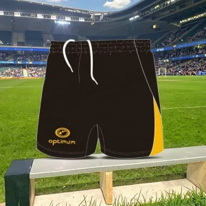 Custom Plus Size Polyester Twill Digital Print Full Sublimation Drawstring Unisex Rugby Shorts