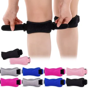 Custom Printing Logo Adjustable Cushioned Patella Knee Strap Multi Color Pain Relief Knee Protector For Gym Men Women