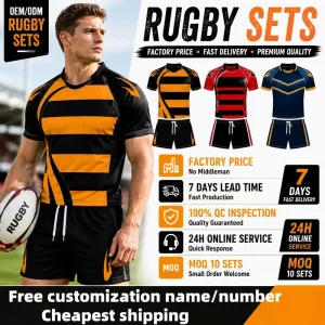 Custom Rugby Uniform Sets Jersey Shorts Socks OEM ODM Custom Team Rugby Kits For AU/NZ Brands Fully Manufacturer Training Jersey