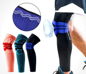 Custom Silicone Anti-Slip Extended Compression Knee Support for Sports Running Basketball Football Patella Anti-Collision Pads