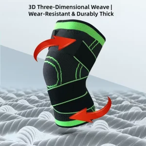 Custom Strapped Knee Brace Knitted Compression Support for Cycling Basketball Fitness Outdoor Running