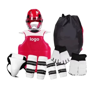 Custom Taekwondo Protector Set Head Gear Chest Protector Gloves Shin Guard Martial Arts Training Equipment