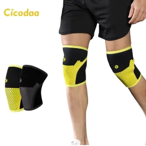Custom Unisex Honeycomb Non Skid Elastic Lightweight Breathable Neoprene Knee Sleeve For Weightlifting Strength