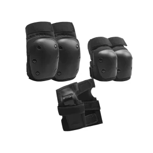 Custom Unisex Multi colored 3 in 1 Sports Protective Gear Elbow Knee Pads Set for Roller Skating Skateboarding Scooter