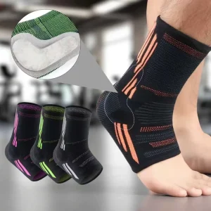 Custom Unisex Professional Elastic Nylon Ankle Support Breathable and Anti-Sprain for Football Basketball Players Ankle Sleeve