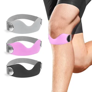 Custom V shaped Design Adjustable Silicone Sports Gym Running Patellar Strap Band Girdle Knee Brace Support Belt