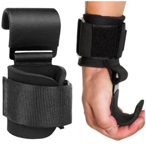 Custom Weight Lifting Hooks Gym Accessories Power Lifting Protective Straps Pull Ups Heavy Duty Lifting Wrist Straps with Hook
