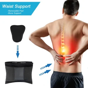 Custom logo Back Support Belt Waist Brace Band Reflective Adjustable Lower Waist Lumbar Belly Belt with Removable Pad