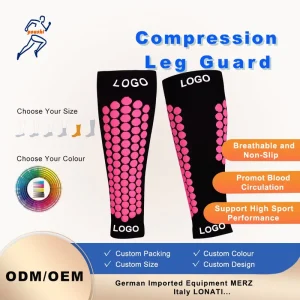 Custom logo Super Elastic Leg Warmers Leg Sleeve Fitness Safety Sports Pressure Protection Calf Protector