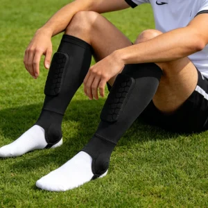 Customizable Kid Adult Football Shin Guards Straps Sleeve Compression Sleeve Honeycomb Protective Soccer Shin Guards