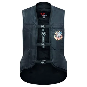 Customizable Soft Breathable Motorcycle Airbag Vest Racing Suit Reflective Strips Lightweight Design for Safer Night Riding Back
