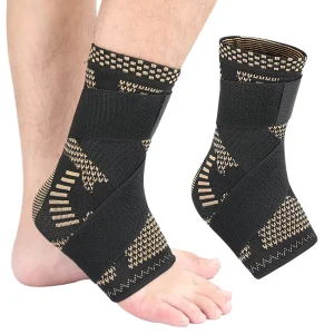 Customizable Spandex Nylon Knitted Ankle Support Brace High Compression Breathable Durable Eco Friendly Comfortable Unisex