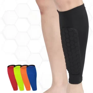 Customize Honeycomb Anti Collision Sports Calf Protection Cover For Football Shin Protection Knee Pads Outdoor Sports Flexible