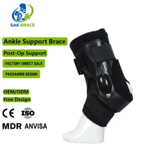 Customize Logo Manufacturer Medical Orthopedic Post Op Ankle Fracture Stabilizer Brace Adjustable Ankle Support Brace