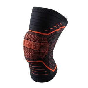 Customize Sports Brace High Elastic Knitted Compression Knee Sleeve Knee Support Brace With Patella Gel Pad