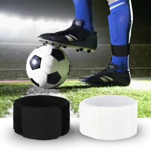Customized Adult Elastic Football Shin Guards with Stay Straps and Fixing Belt Nylon Material