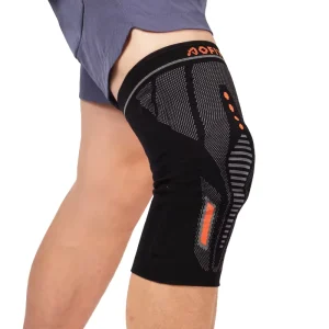 Customized Basketball Sport Knee Brace Elastic Anti Slip Protective Compression Knee Sleeves 3d Knitting Knee Support Brace