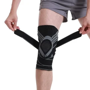 Customized Breathable Sports Safety Knee Support Protector High Elasticity Lifting Knee Sleeves Wrap