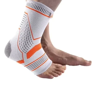 Customized Knitting Nylon Joint Protection Weightlifting Sports Ankle Brace High Quality Compression Sleeve Hook Loop