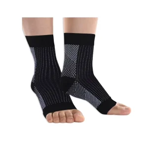 Customized Logo Knitted Ankle Brace with Compression for Joint Rehabilitation