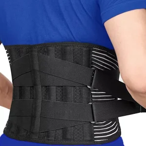 Customized Lower Back Pain Relief Belt With Springs&Stays Plate Back Support Breathable Anti Skid Lumbar Support Brace