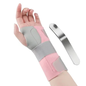 Customized Metal Splint Stabilizing Right and Left Hand 3 Straps Adjust Pressure Carpal Tunnel Wrist Support Brace