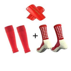 Customized Non Slip Football Socks with Calf Sleeves Shin Guards Set Durable Professional Sports Combination Pack
