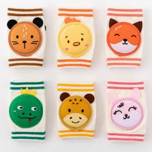 Customized in Stock Summer Children’s Soft Cotton Leg Protectors Baby Knee Elbow Pads Thin Mesh Crawling Learning Walk Anti Fall