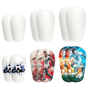 DIY Blank Sublimation Mini Shin Guards Three Size Soccer Football Shin Pads with Protective for Kids Boys Girls