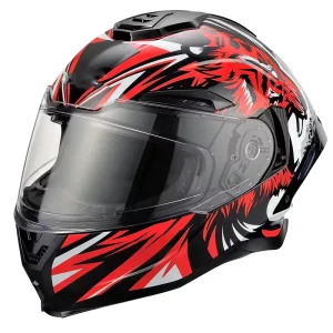 DOT Certified ABS Modular Motorcycle Helmet HY 218 Integrated LED Lights Dual Visor Flip Up Quick Release