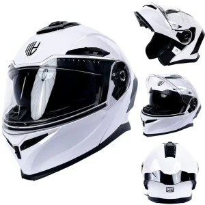 DOT Certified Flip up Motorcycle Helmet Modular Electric Bike Off Road Smart LED ABS Helmets