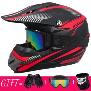DOT ECE Adult Motorcycle Flip up Helmet Full Face Casco Motor Motocross Helmets with Double Goggles