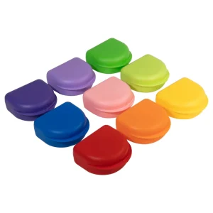 Dental Consumables Custom Logo Ventilated Protective Mouth Guard Case Retainer Tray Case