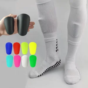 Design logo Anti-collision Lightweight Black Plastic Kid Toddler Small Mini Soccer Shin Guards Football Game Calf Protective Pad