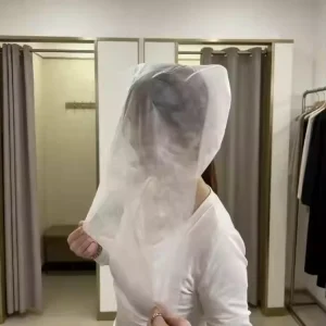 Disposable Makeup Protector Hood Nonwoven Makeup Face Cover Wedding Dress Garment Stain Protector