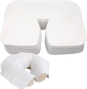Disposable Non Woven U Shape Face Rest Cover Breathable Universal Headrest Pillow Covers for Massage Spa Beauty Salon Dental