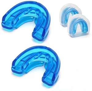 Double Braces Mouth Guard Sports Athletic Mouth Guards Youth Mouthguard for Upper and Lower Teeth Protection No Boiling Require