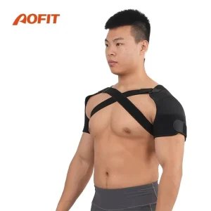 Double Shoulder Support Adjustable Shoulder Wrap Protector Black Shoulder Strap Brace