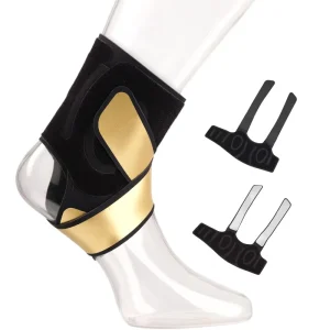 Double Strap Compression Design Winter Unisex Breathable Soft Fabric Sports Ankle Support Brace for Running Gym Training