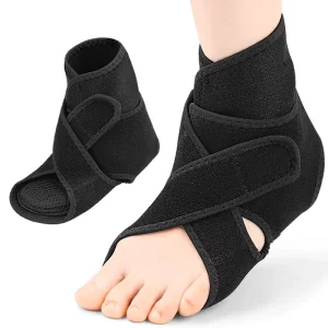 Double layer Ankle Brace Arch Support Foot Splint Ankle Protector Drop Foot Support Forefoot Lift Strap SBR Material Elastic